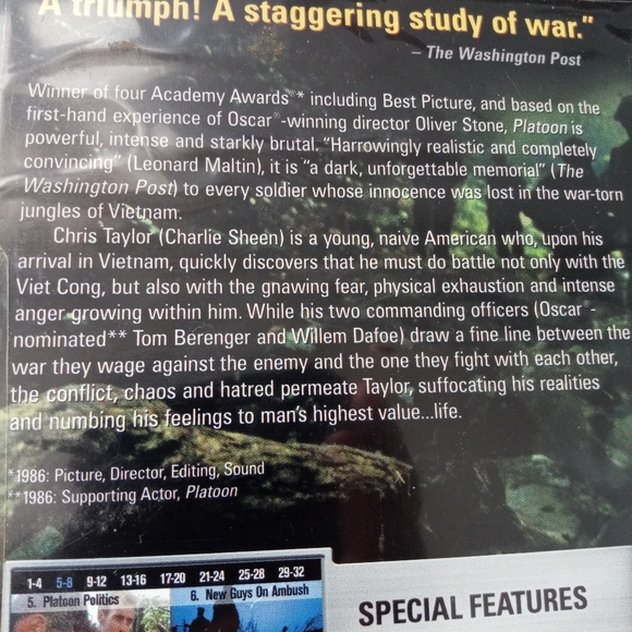 Platoon DVD (Oliver Stone Film) - Picture 4 of 11